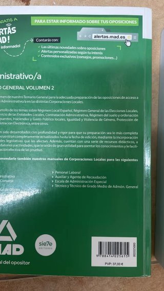 Libros editorial Mad oposiciones administrativos