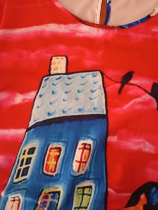 Vestito estivo lungo stampa artistica
