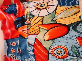 Vestito estivo lungo stampa artistica