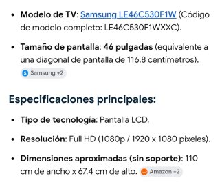 Televisor Samsung 46" .Serie 5 mod