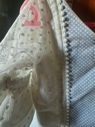 Traje de flamenca  niña volantes azul y blanco