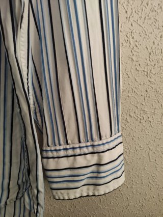 Camisa Tommy Hilfiger L rayas blanco azul