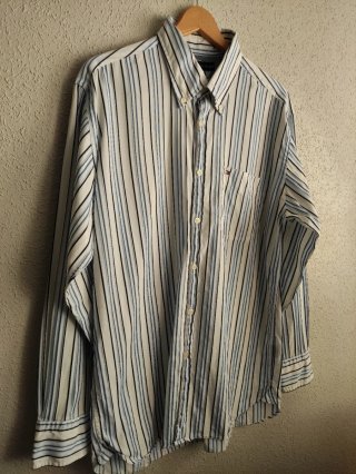 Camisa Tommy Hilfiger L rayas blanco azul