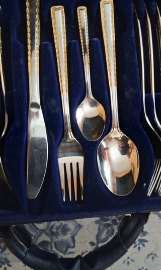 Cubertería Solingen Nivella Oro 24K + Certificado