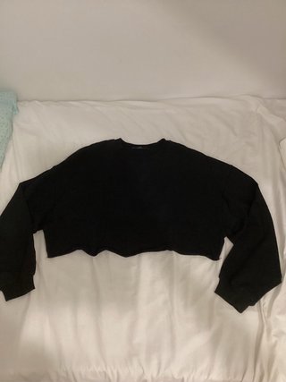 Sudadera corta negra