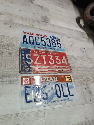 Lote 3 Matrículas Originales USA