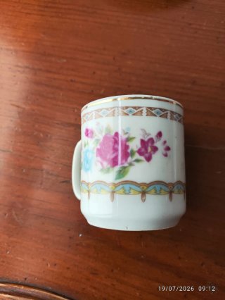 Pareja Tazas Café Vintage con Platillos