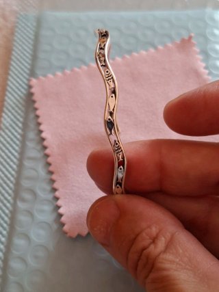 Pulsera esclava con peces plata