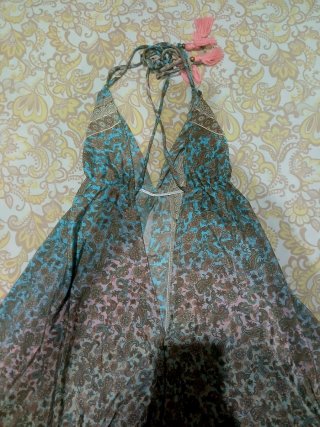 Vestido largo estampado verano