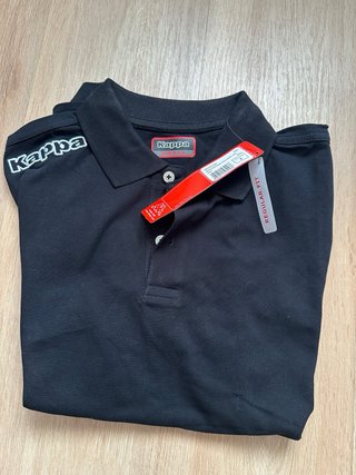 Polo Kappa manga corta negro Talla S