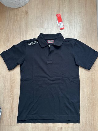 Polo Kappa manga corta negro Talla S