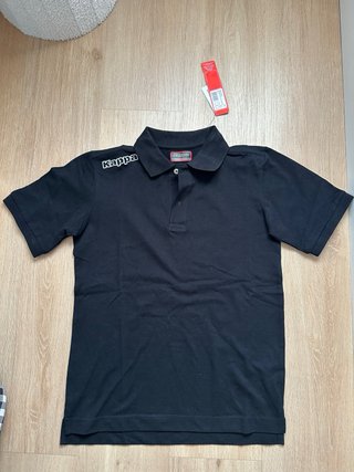 Polo Kappa manga corta negro Talla S