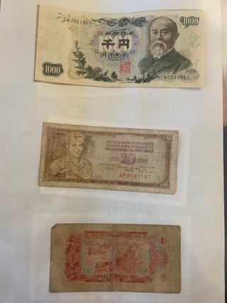 Lote Billetes Antiguos: Brunei y Grecia