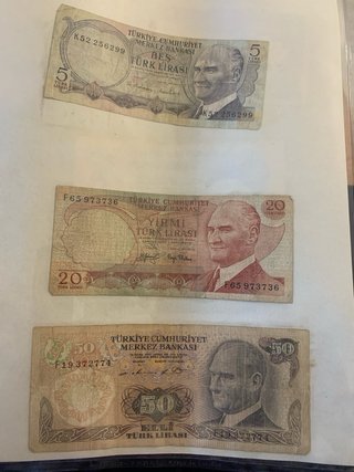 Lote Billetes Antiguos: Brunei y Grecia