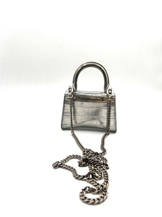 Borsa Balenciaga Hourglass Mini Argento