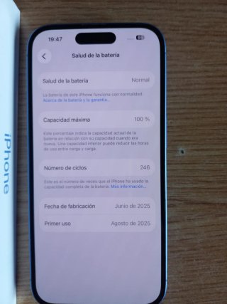 iPhone 16 256GB Azul impecable batería 100%.