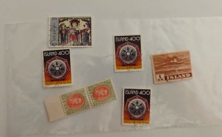 Lote de sellos usador de Islandia