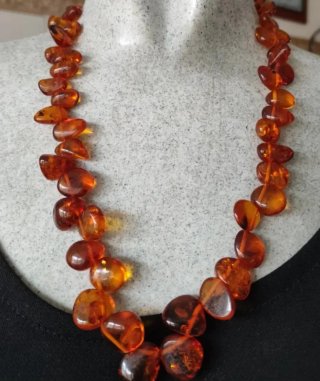 Collares ámbar, perlas y plata de ley