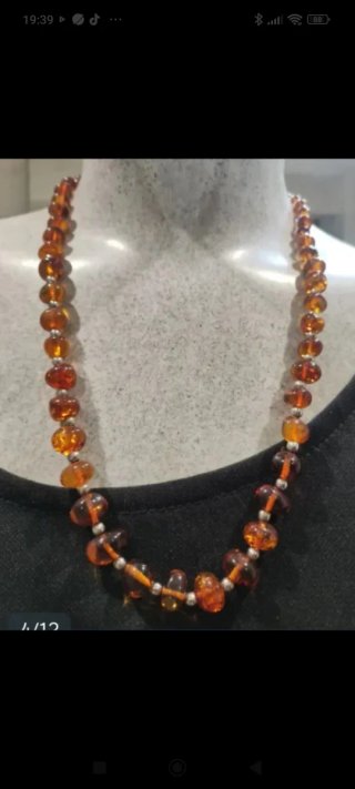 Collares ámbar, perlas y plata de ley