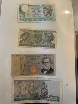 Lotes de Billetes Antiguos Portugal, Italia