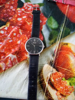 Orologio Boss Uomo Nero Argento