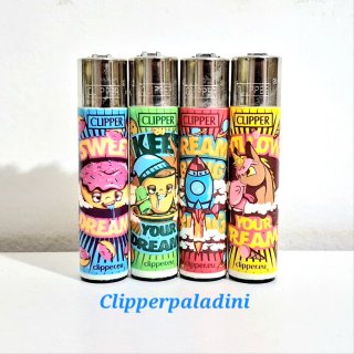 Set 4 Accendini Clipper Design