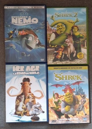 Lote 4 Películas DVD Infantiles (Español)