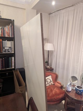 Tablero contrachapado 190x85 laminado blanco
