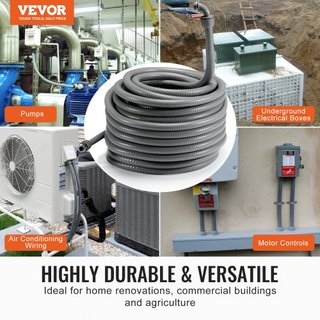 25,4mm (1-pulgada) Conducto Eléctrico de PVC Flexible a Prueba de Líquidos 30.5m No Metálico IP65