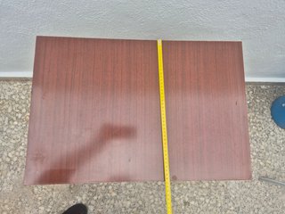 Mesa auxiliar television antigua madera y metal