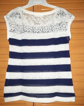 Top rayas Bershka manga corta mujer Talla M
