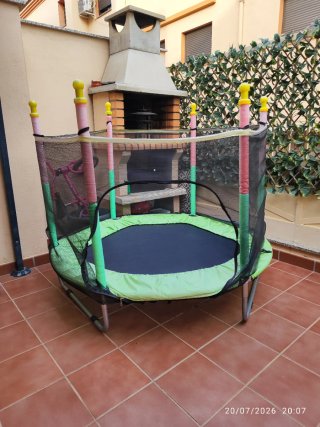 Cama elástica 1,40 m con red de seguridad