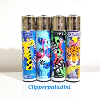 Accendini Clipper Set 4pz Animali Tropicali