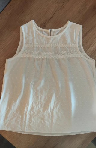 Blusa sin mangas mujer blanca