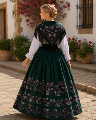 Refajo con bordados florales