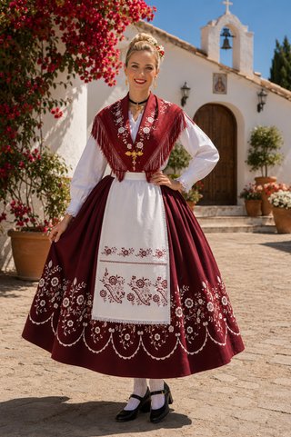 Refajo con bordados florales