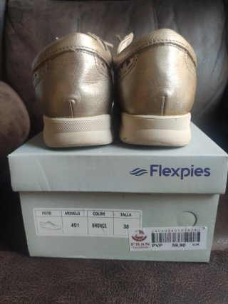 Zapatillas Flexpies Doradas