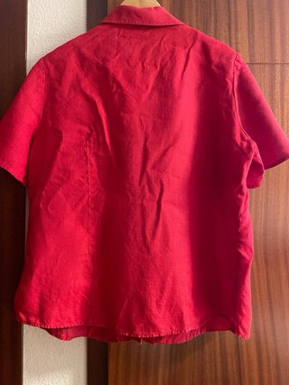 Camisa Lino Roja Mujer
