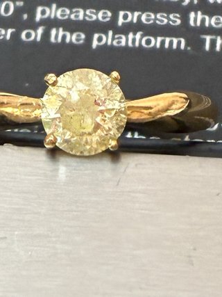 Anillo Oro 18k Diamante Natural 0.96 Ct