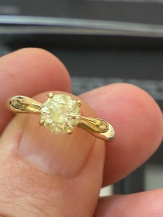 Anillo Oro 18k Diamante Natural 0.96 Ct