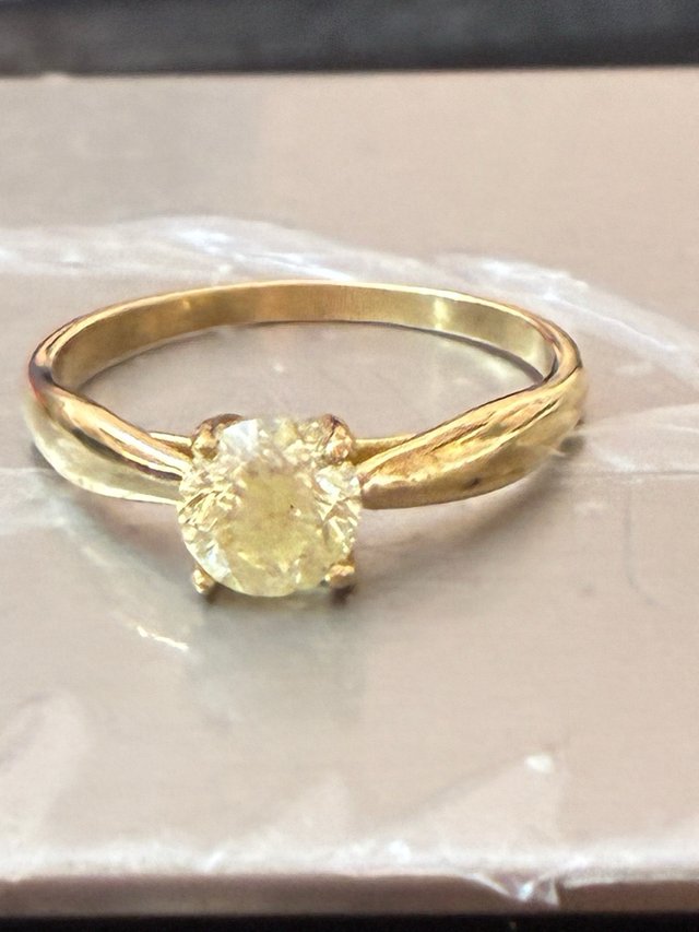 Anillo Oro 18k Diamante Natural 0.96 Ct