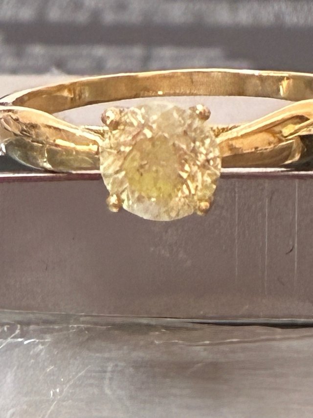 Anillo Oro 18k Diamante Natural 0.96 Ct