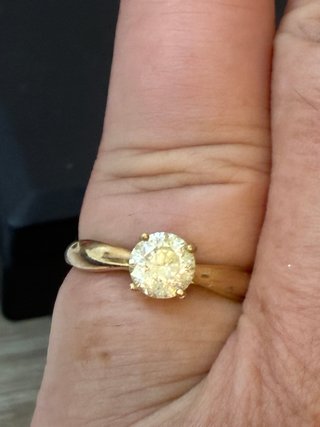 Anillo Oro 18k Diamante Natural 0.96 Ct
