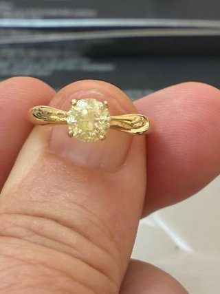 Anillo Oro 18k Diamante Natural 0.96 Ct