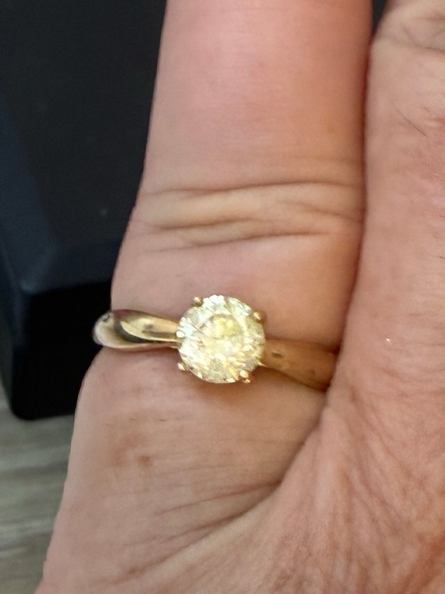 Anillo Oro 18k Diamante Natural 0.96 Ct