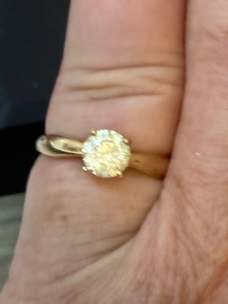Anillo Oro 18k Diamante Natural 0.96 Ct
