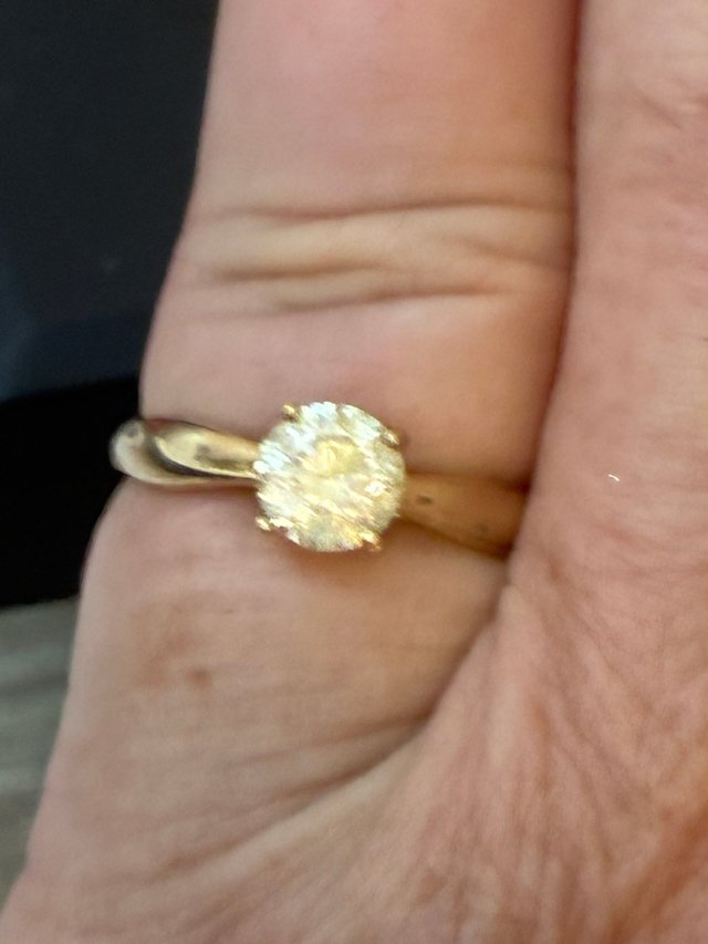 Anillo Oro 18k Diamante Natural 0.96 Ct
