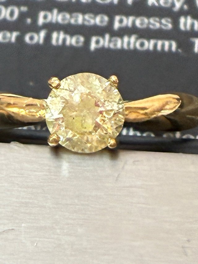 Anillo Oro 18k Diamante Natural 0.96 Ct