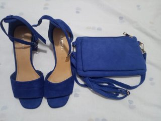 Sandalias Marypaz Talla 37 y Bolso Azul