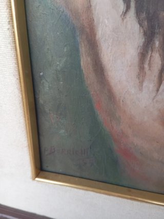 Quadro Pintura olio P. Borriello 75 Pittore Tosca